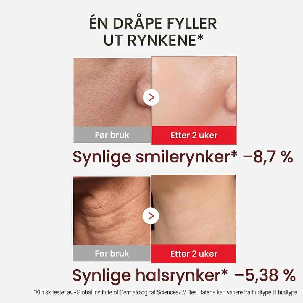 Rødt anti-aldringsserum med NAD+ og kollagen