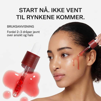 Rødt anti-aldringsserum med NAD+ og kollagen