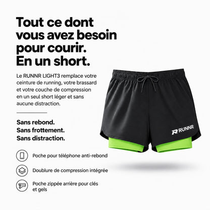 RUNNR LIGHT3 - Shorts de running 2-en-1