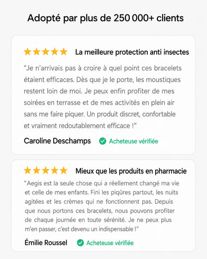 Bracelets Aegis | Anti-Moustiques & Insectes